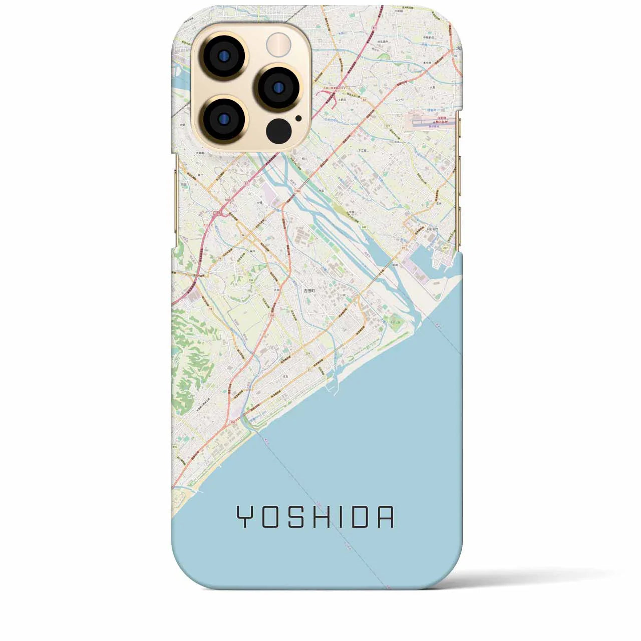 【吉田(静岡県)】地図柄iPhoneケース(バックカバータイプ)