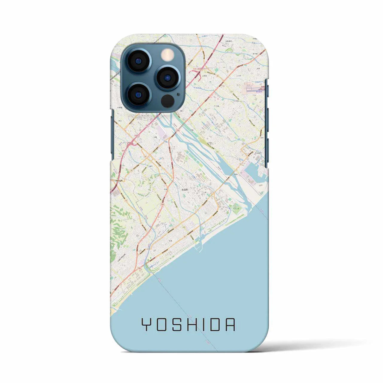【吉田(静岡県)】地図柄iPhoneケース(バックカバータイプ)