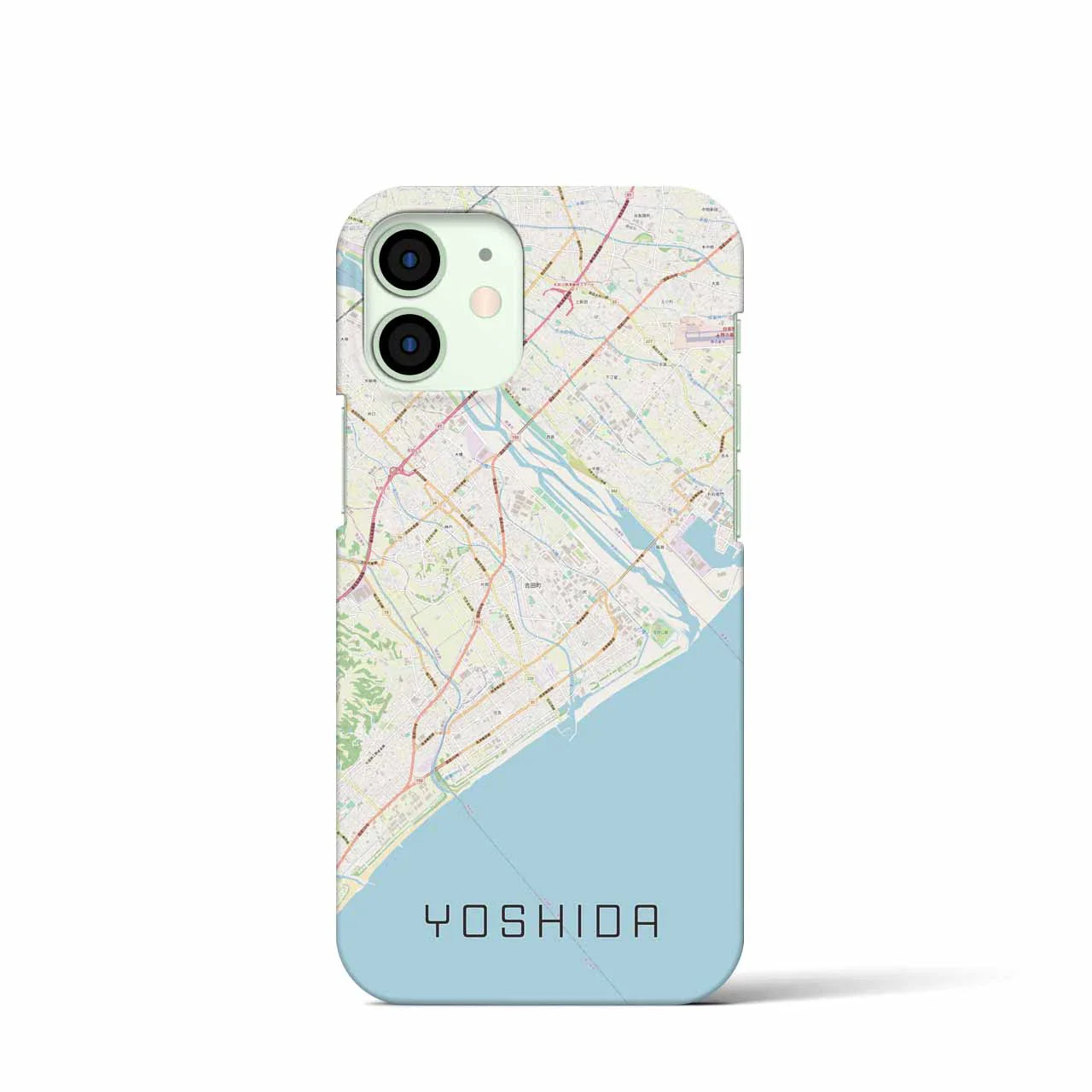 【吉田(静岡県)】地図柄iPhoneケース(バックカバータイプ)