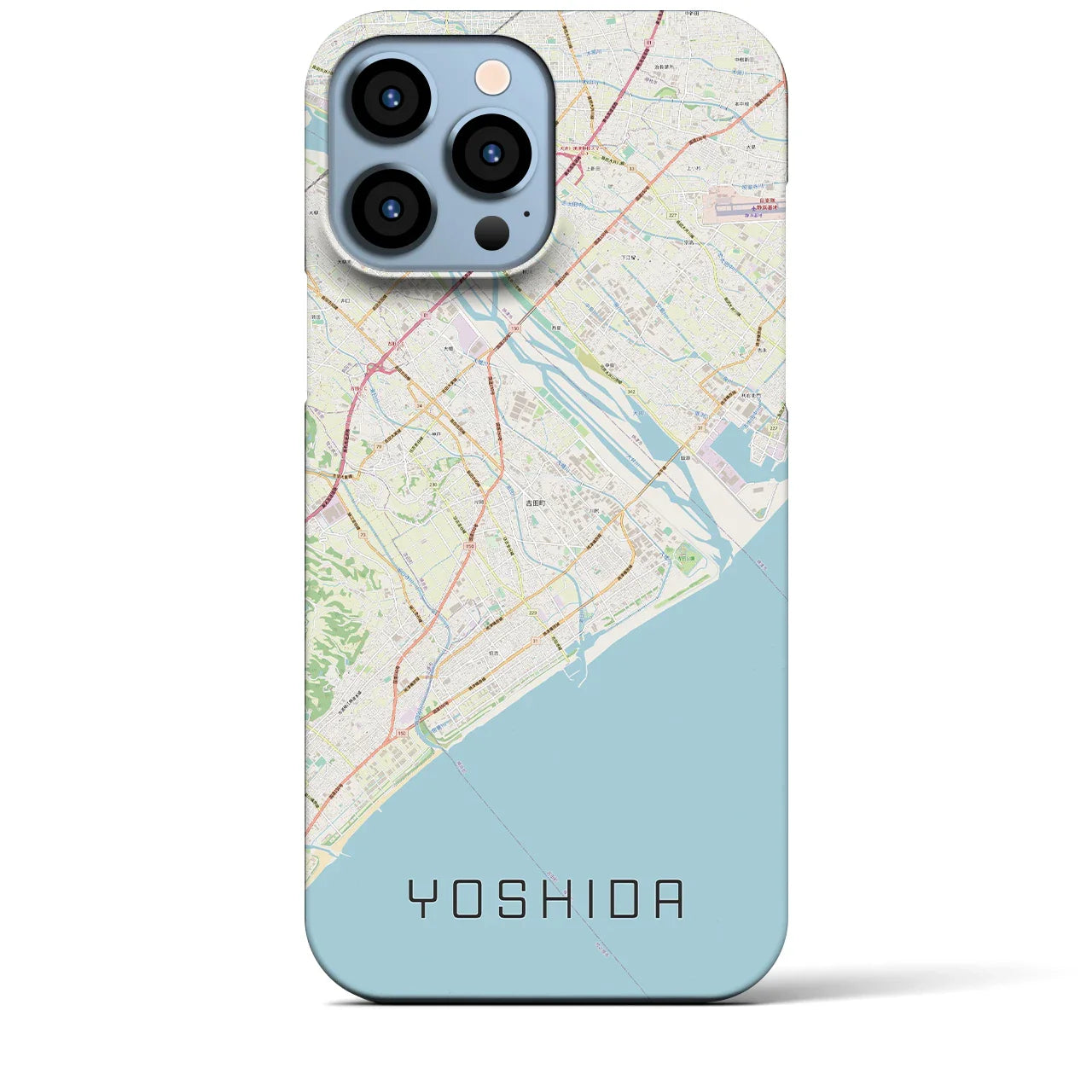 【吉田(静岡県)】地図柄iPhoneケース(バックカバータイプ)