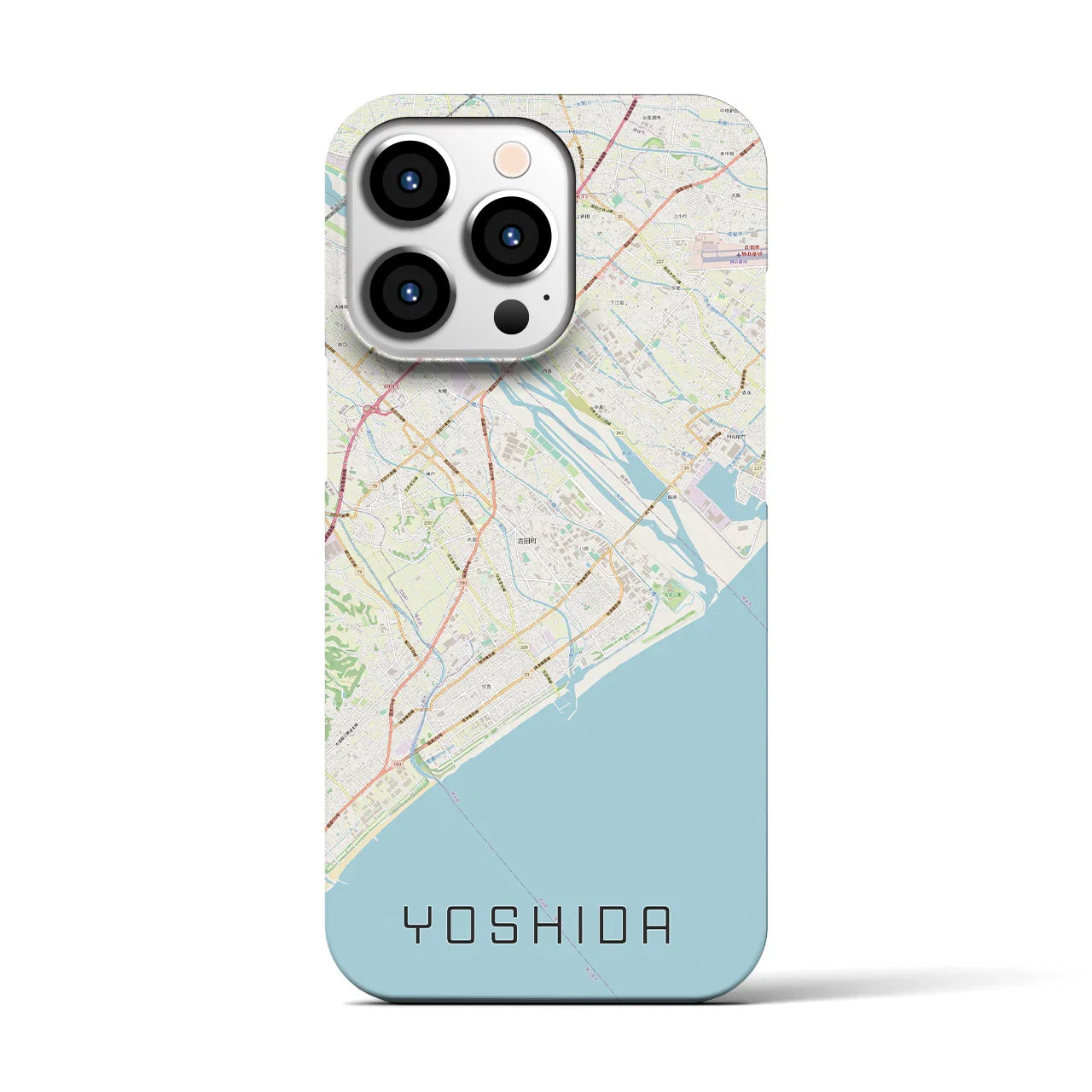 【吉田(静岡県)】地図柄iPhoneケース(バックカバータイプ)