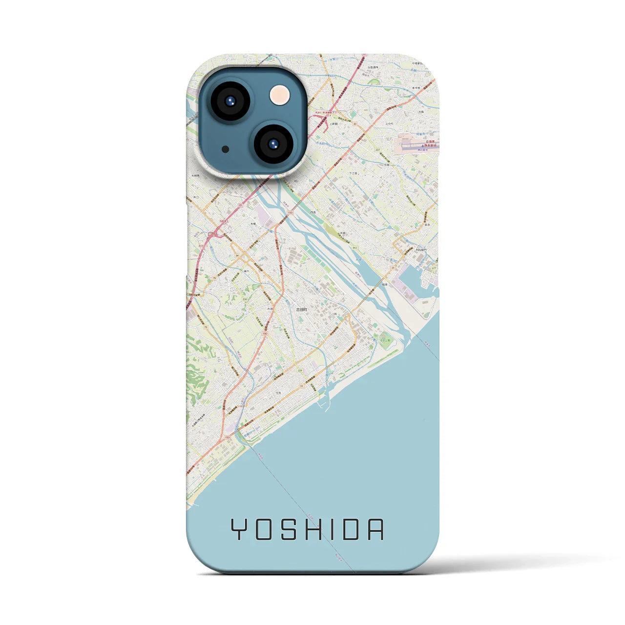 【吉田(静岡県)】地図柄iPhoneケース(バックカバータイプ)