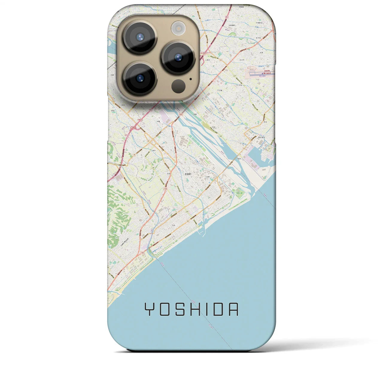 【吉田(静岡県)】地図柄iPhoneケース(バックカバータイプ)