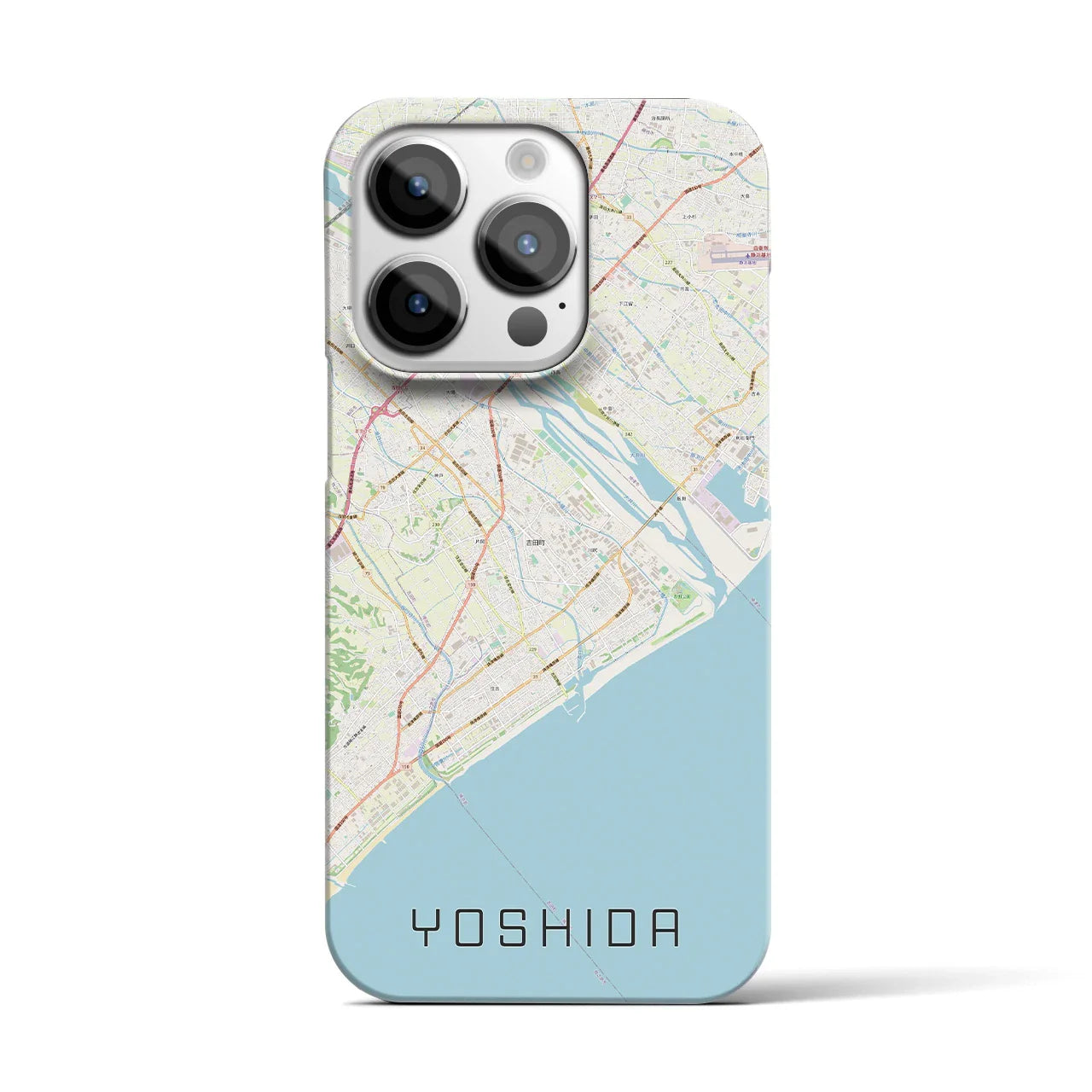 【吉田(静岡県)】地図柄iPhoneケース(バックカバータイプ)