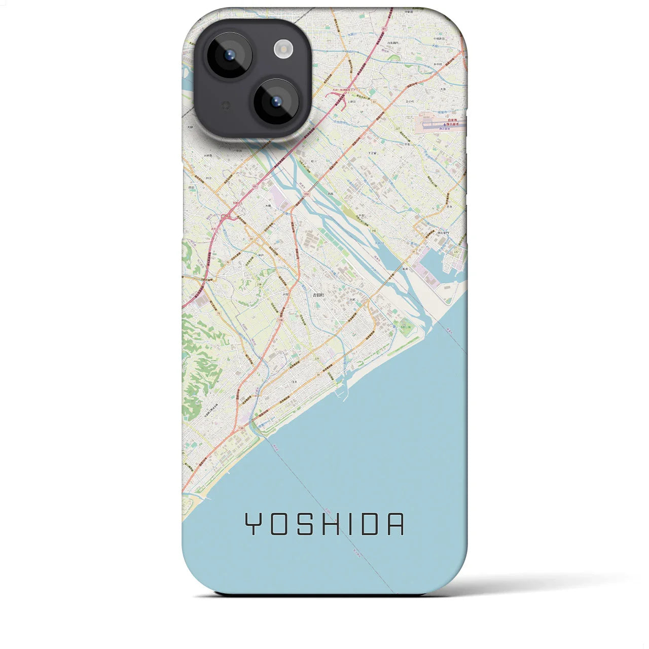 【吉田(静岡県)】地図柄iPhoneケース(バックカバータイプ)