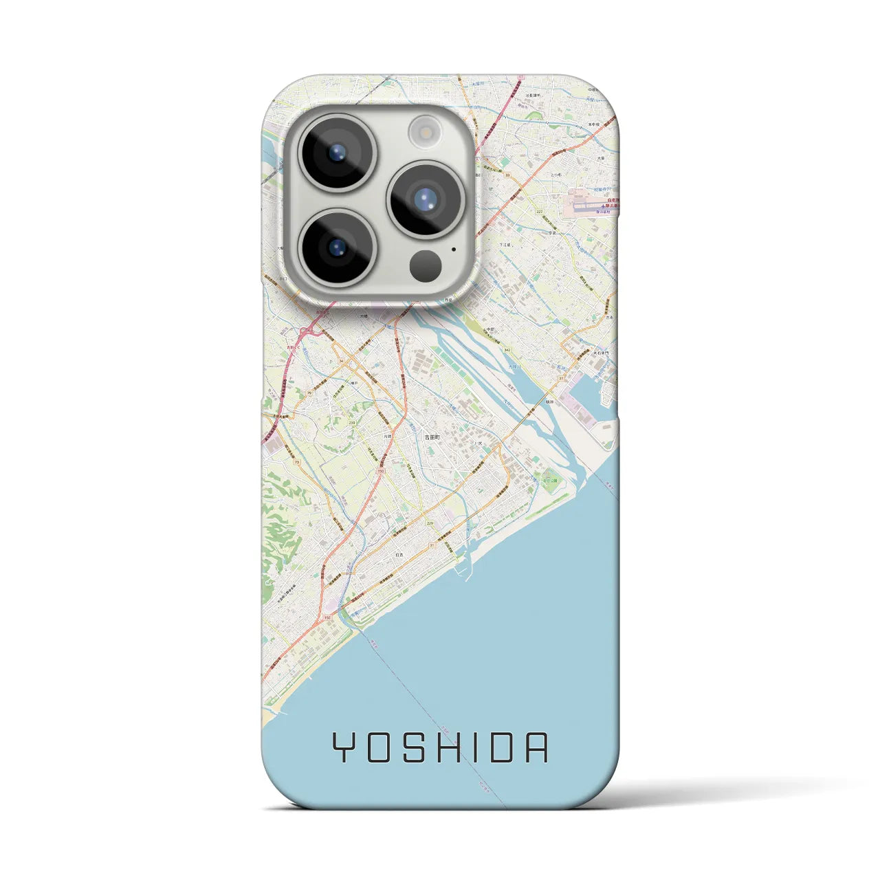 【吉田(静岡県)】地図柄iPhoneケース(バックカバータイプ)
