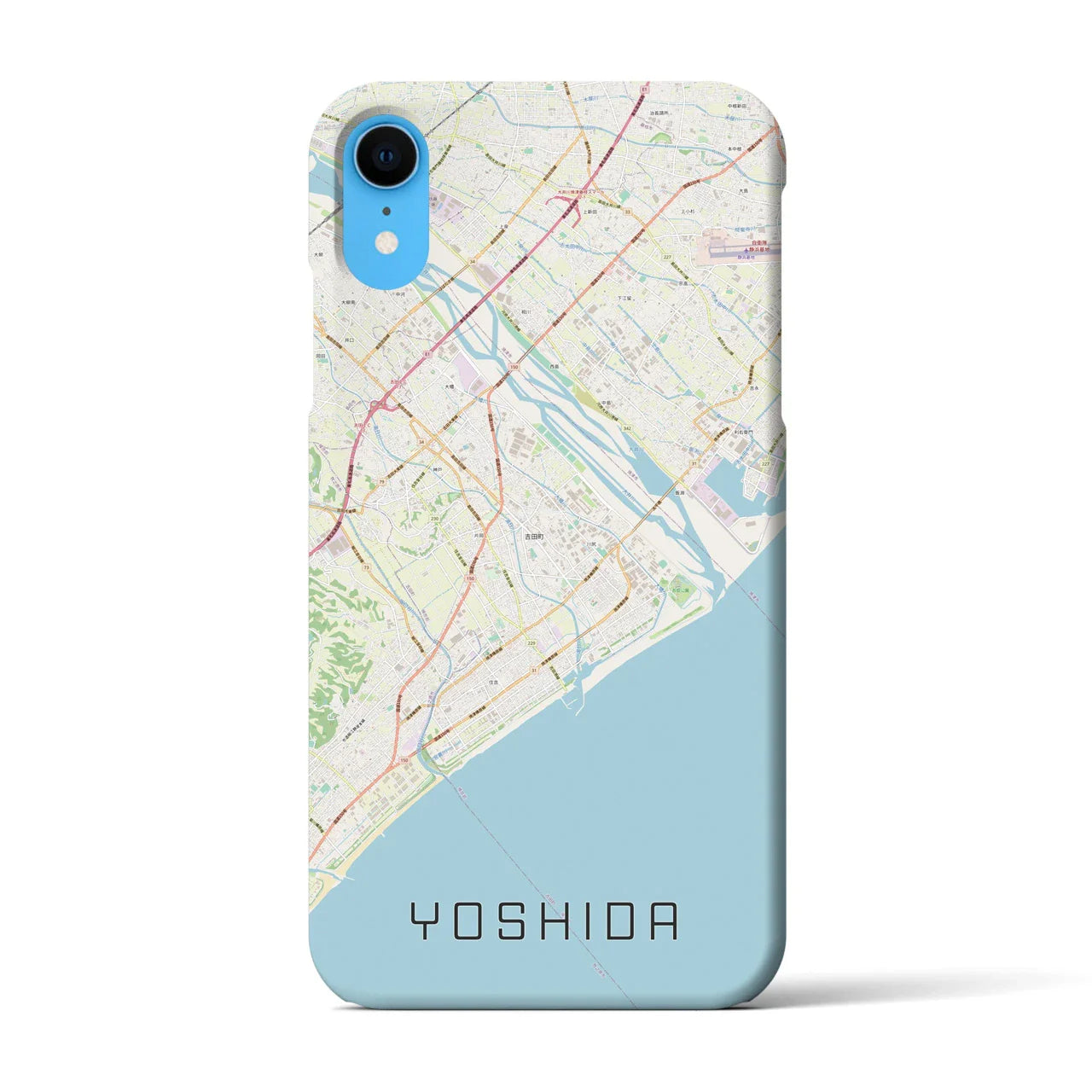 【吉田(静岡県)】地図柄iPhoneケース(バックカバータイプ)