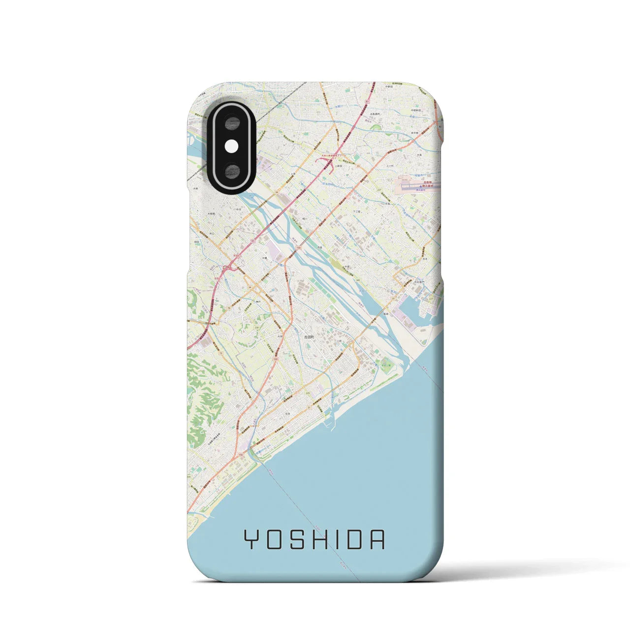 【吉田(静岡県)】地図柄iPhoneケース(バックカバータイプ)