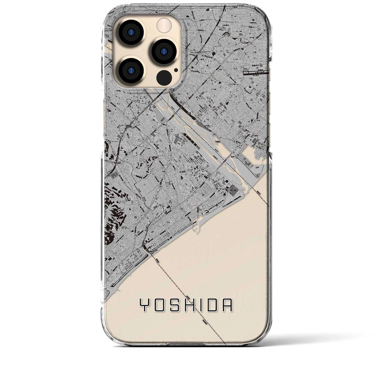 【吉田(静岡県)】地図柄iPhoneケース(クリアタイプ)