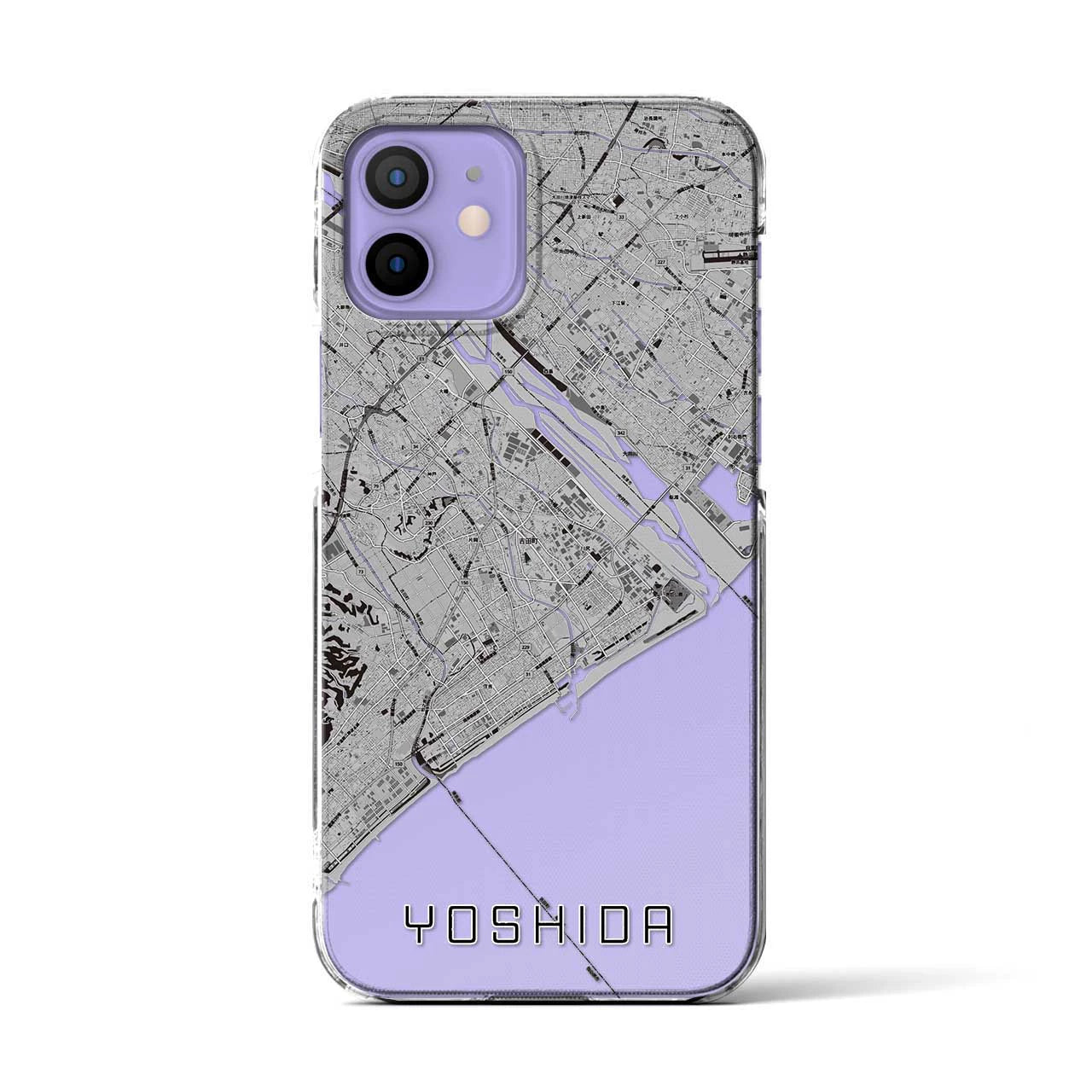 【吉田(静岡県)】地図柄iPhoneケース(クリアタイプ)