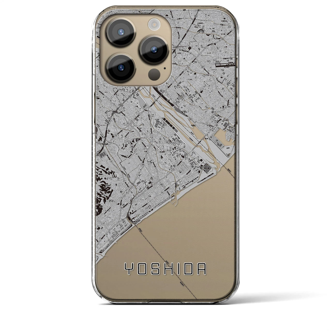 【吉田(静岡県)】地図柄iPhoneケース(クリアタイプ)