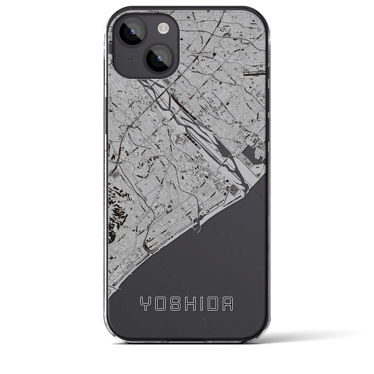 【吉田(静岡県)】地図柄iPhoneケース(クリアタイプ)