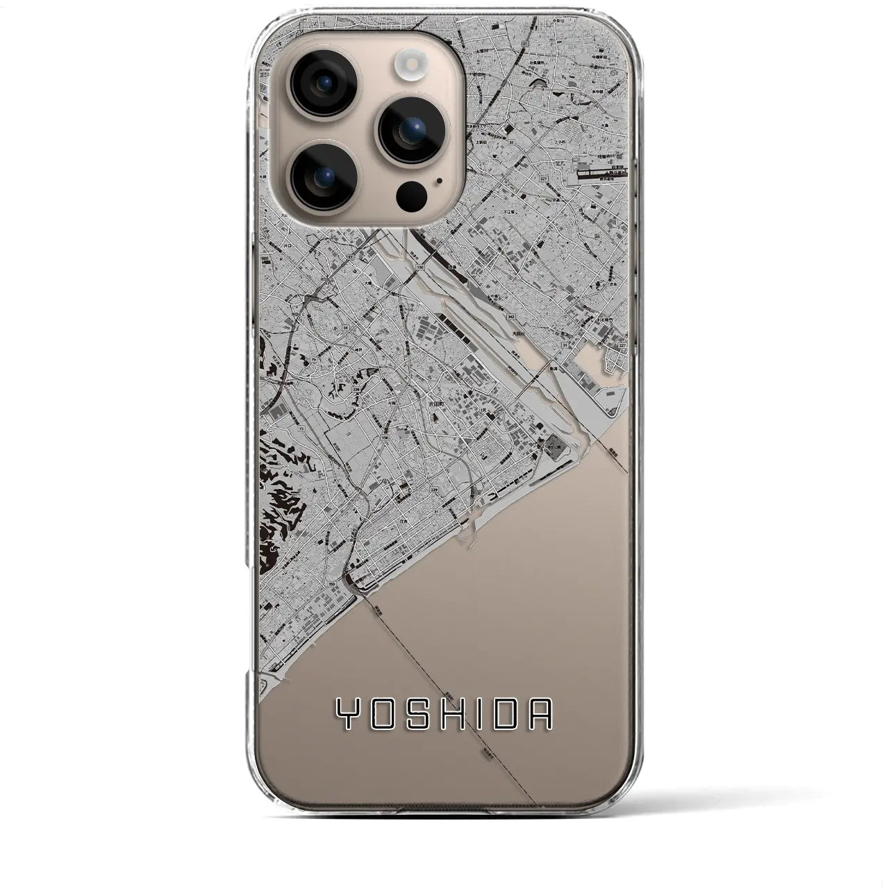 【吉田(静岡県)】地図柄iPhoneケース(クリアタイプ)