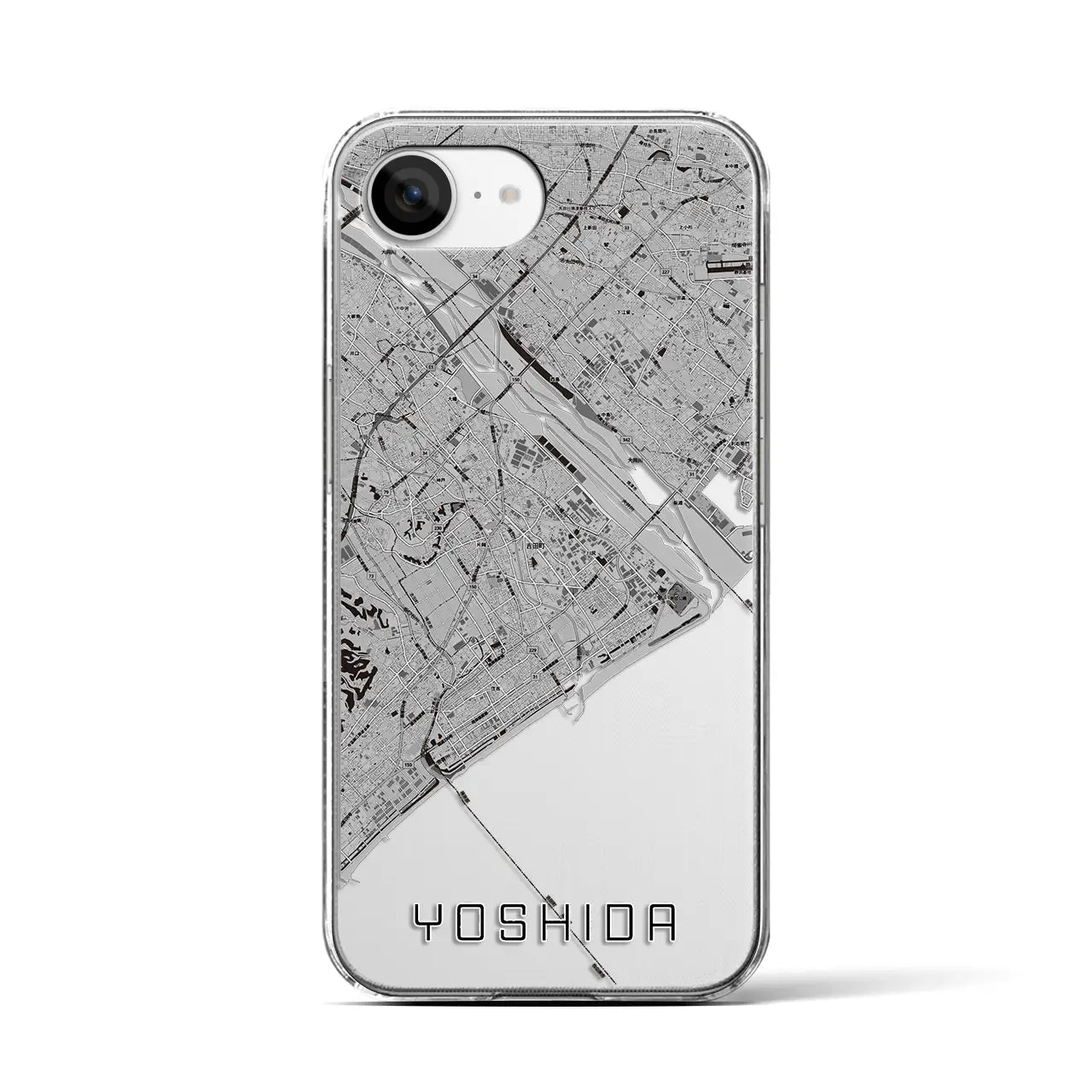 【吉田(静岡県)】地図柄iPhoneケース(クリアタイプ)