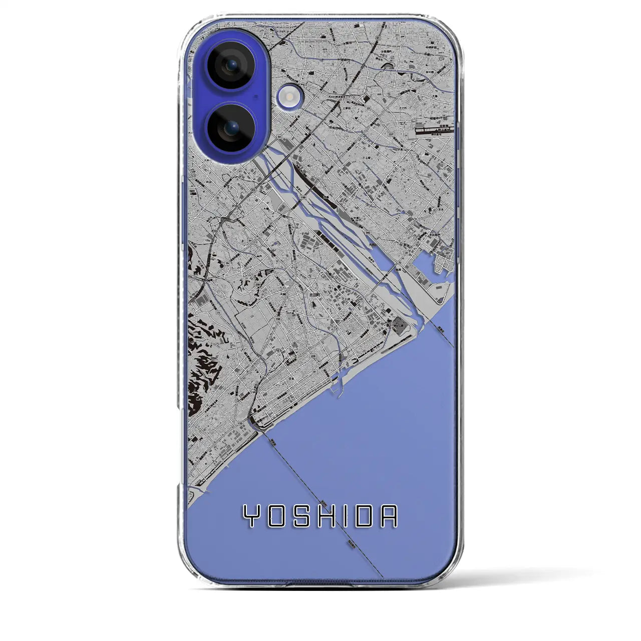 【吉田(静岡県)】地図柄iPhoneケース(クリアタイプ)