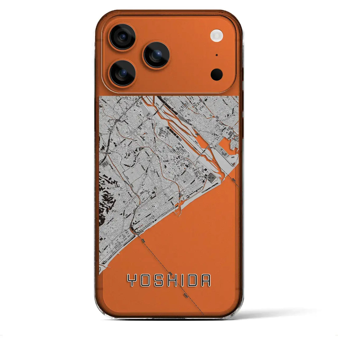 【吉田(静岡県)】地図柄iPhoneケース(クリアタイプ)