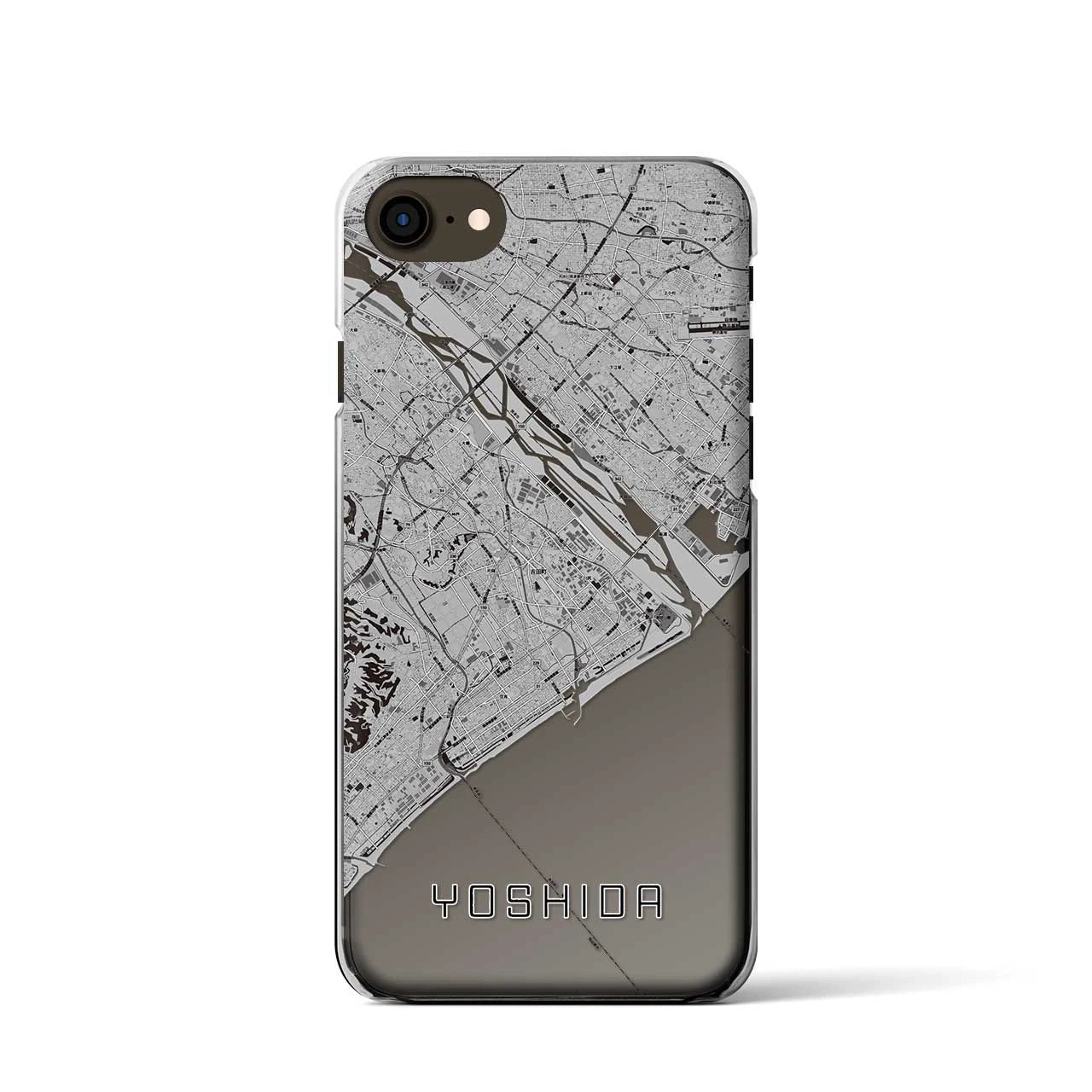 【吉田(静岡県)】地図柄iPhoneケース(クリアタイプ)