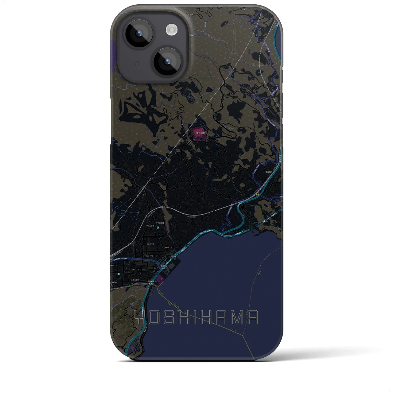 【吉浜(神奈川県)】地図柄iPhoneケース(バックカバータイプ)