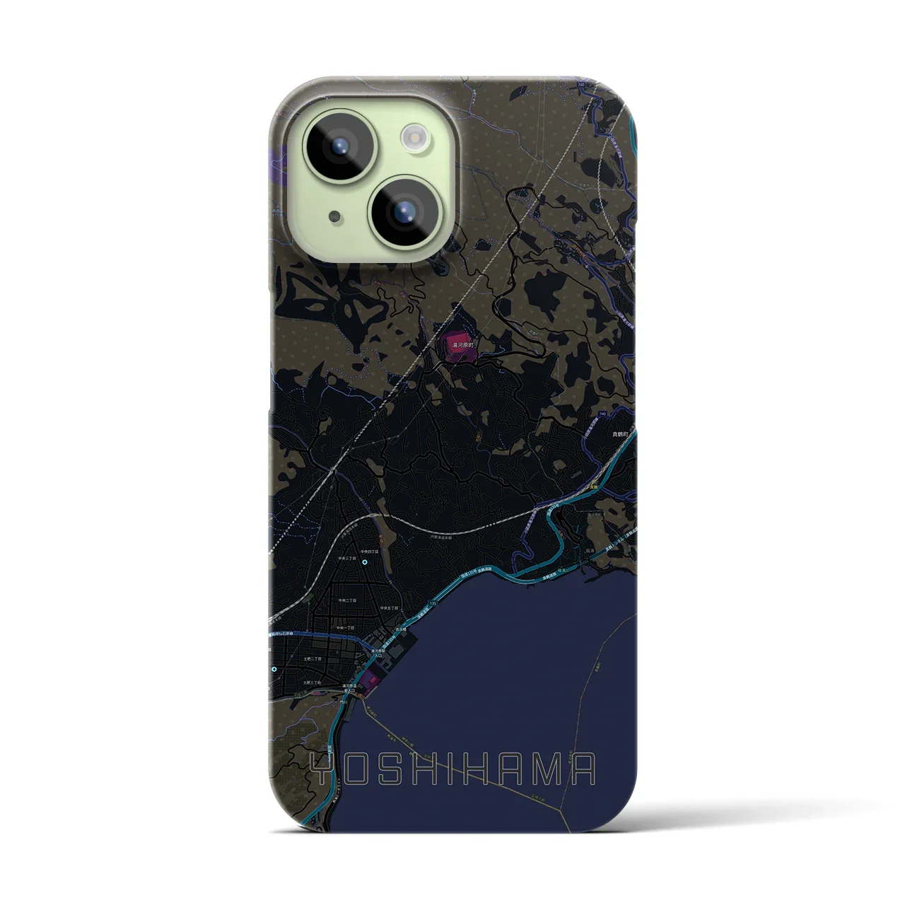 【吉浜(神奈川県)】地図柄iPhoneケース(バックカバータイプ)