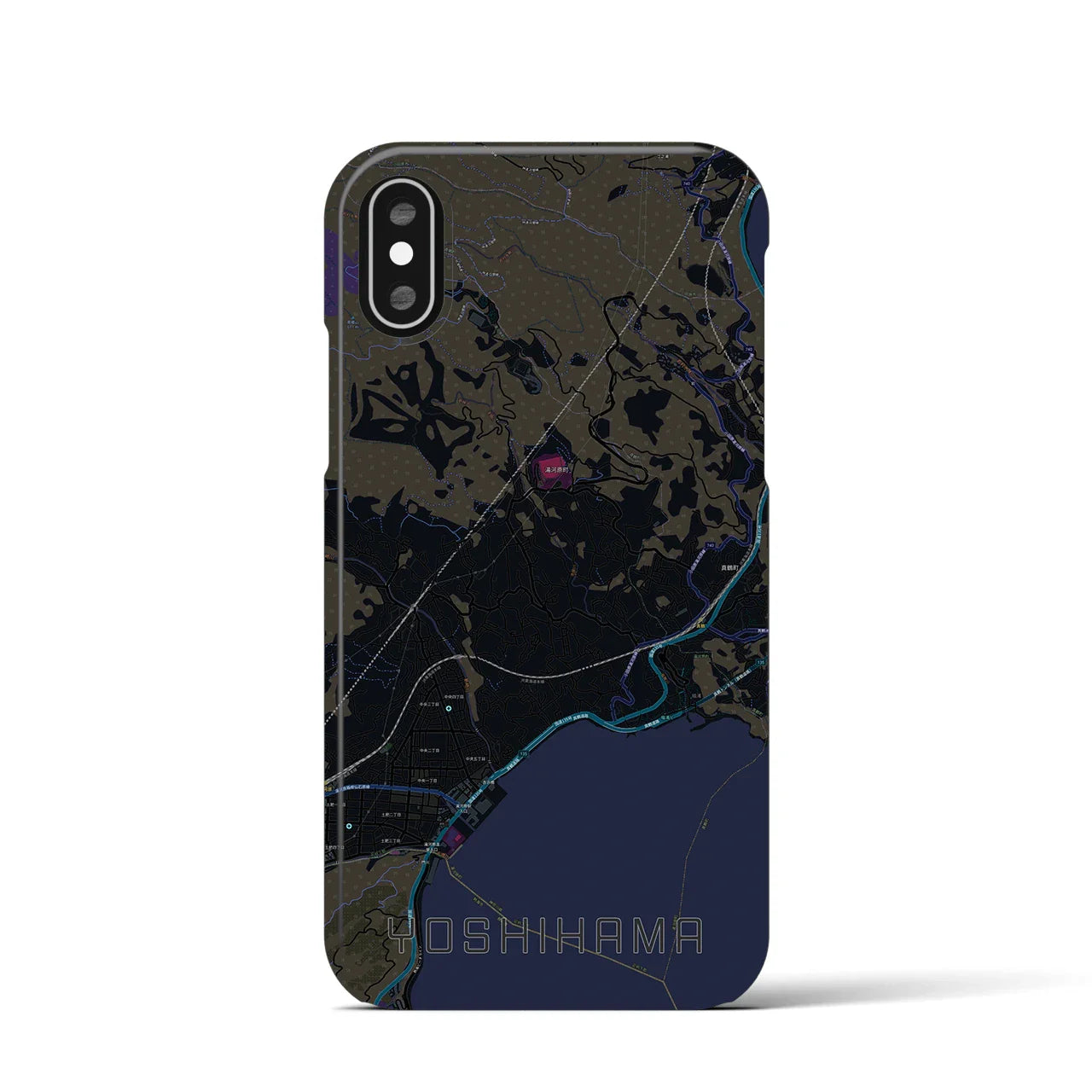 【吉浜(神奈川県)】地図柄iPhoneケース(バックカバータイプ)