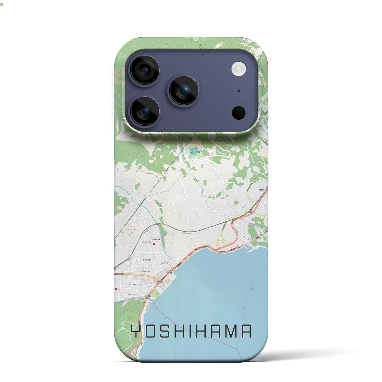 【吉浜(神奈川県)】地図柄iPhoneケース(バックカバータイプ)ナチュラル・iPhone 17 Pro Max 用