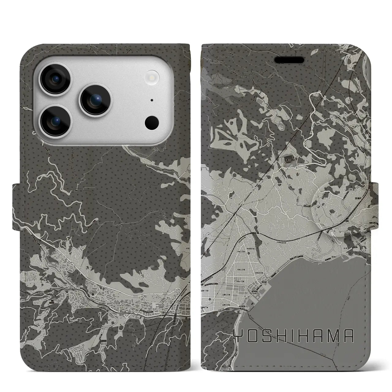 【吉浜(神奈川県)】地図柄iPhoneケース(手帳タイプ)