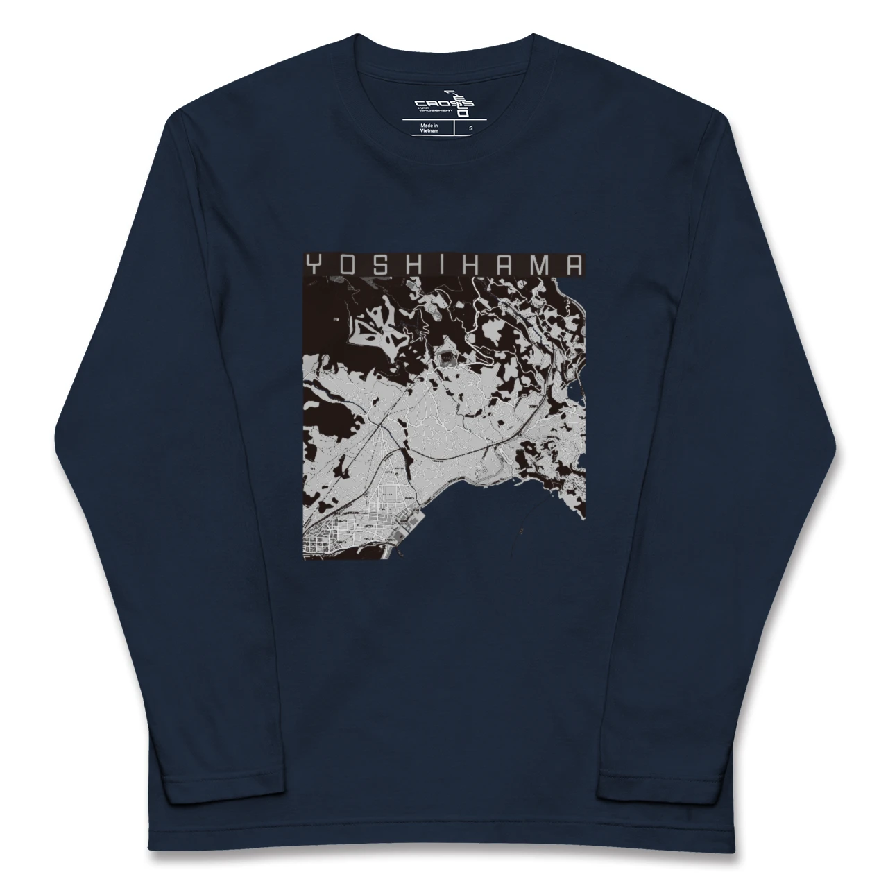 【吉浜(神奈川県)】地図柄ロングスリーブTシャツ