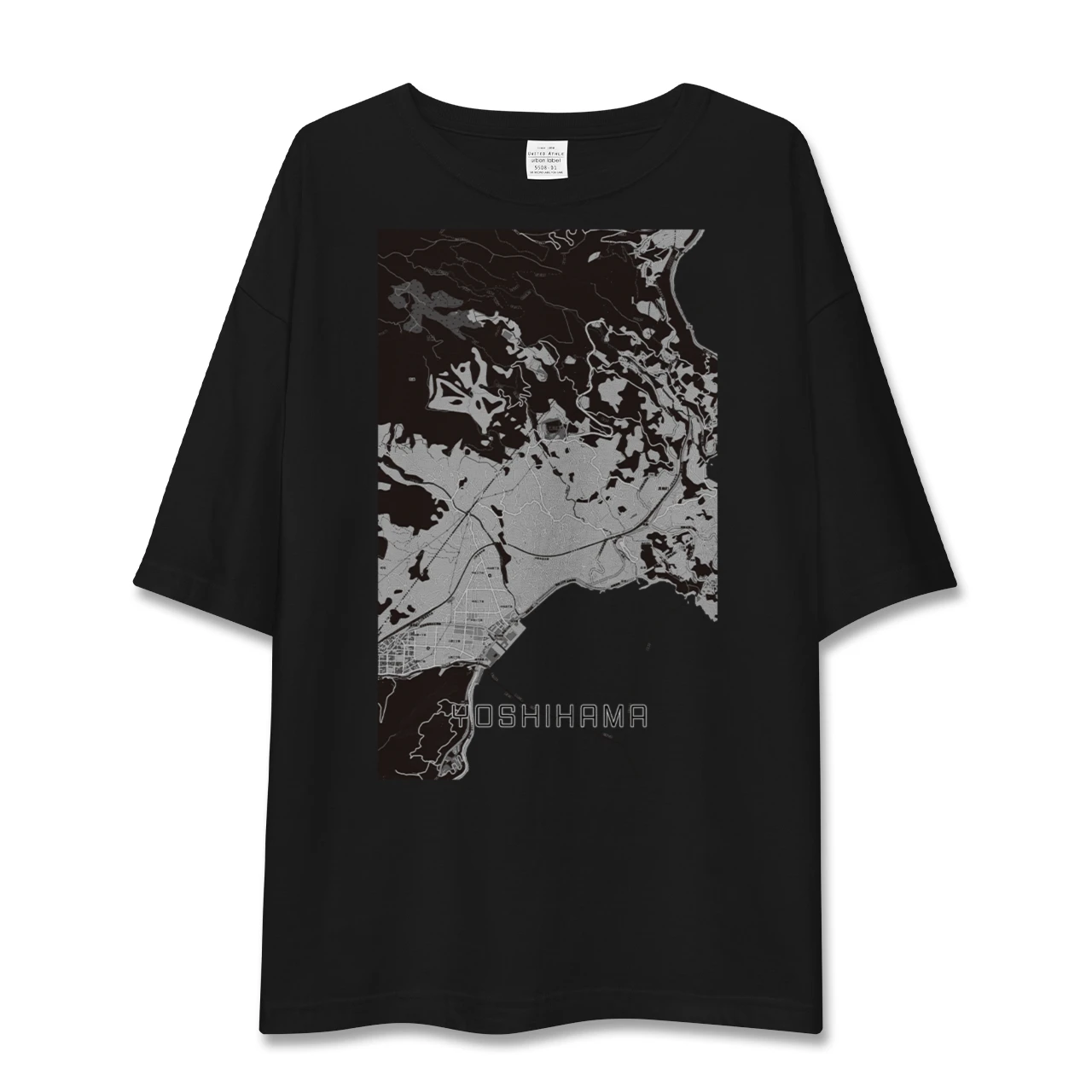 【吉浜(神奈川県)】地図柄ビッグシルエットTシャツ