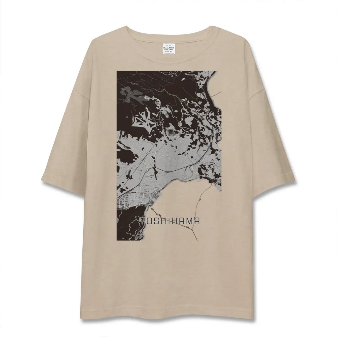 【吉浜(神奈川県)】地図柄ビッグシルエットTシャツ