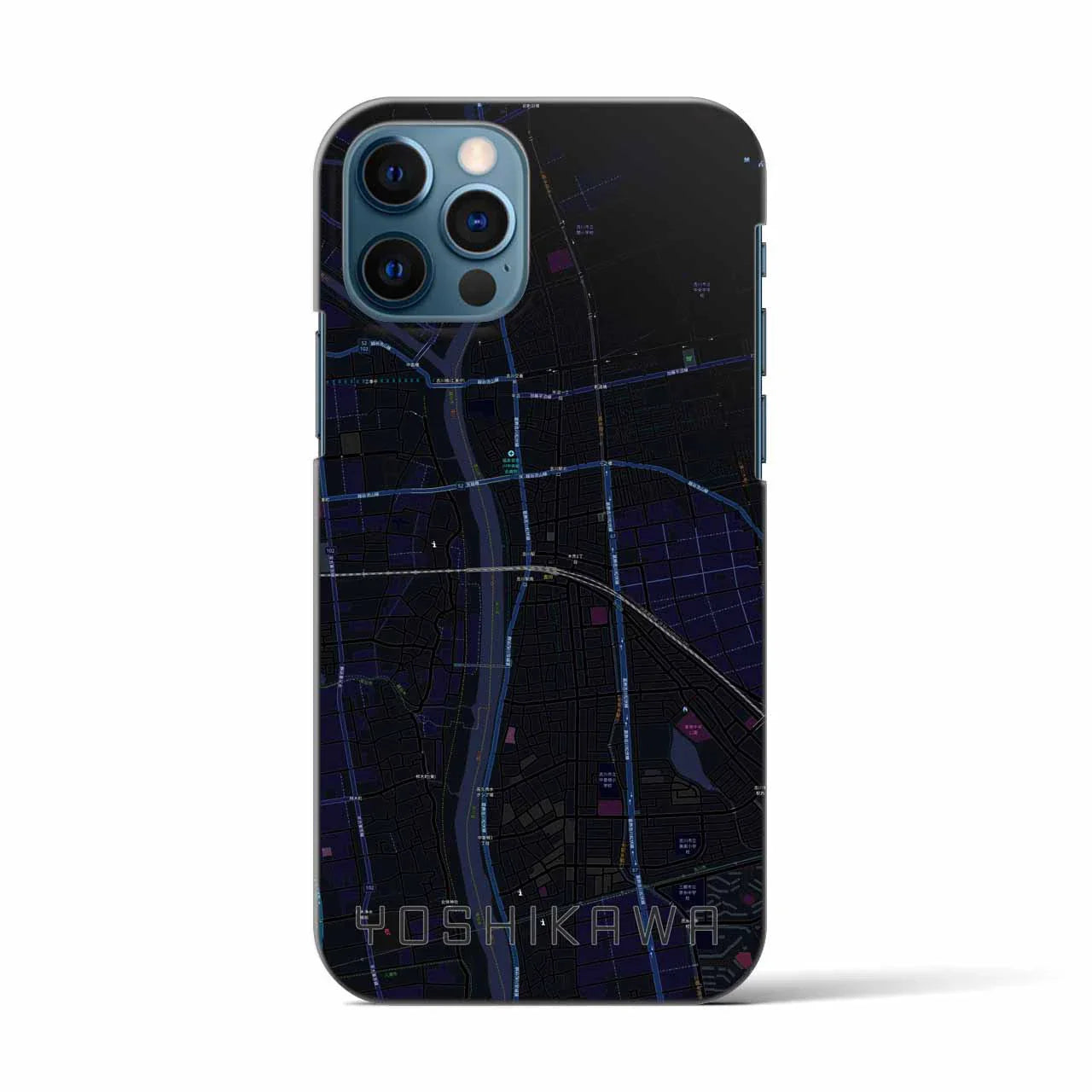 【吉川(埼玉県)】地図柄iPhoneケース(バックカバータイプ)
