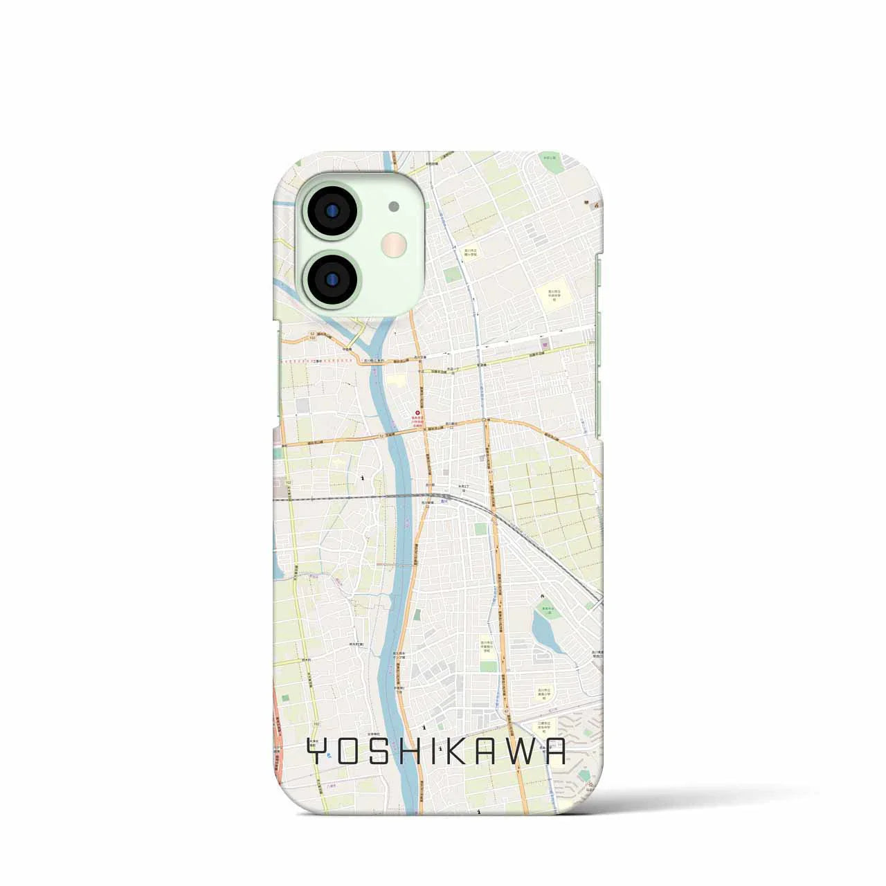 【吉川(埼玉県)】地図柄iPhoneケース(バックカバータイプ)
