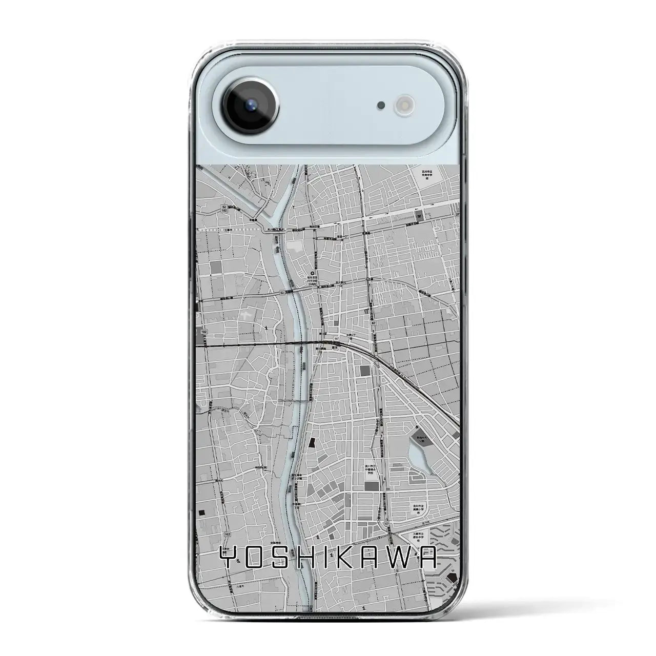 【吉川(埼玉県)】地図柄iPhoneケース(クリアタイプ)