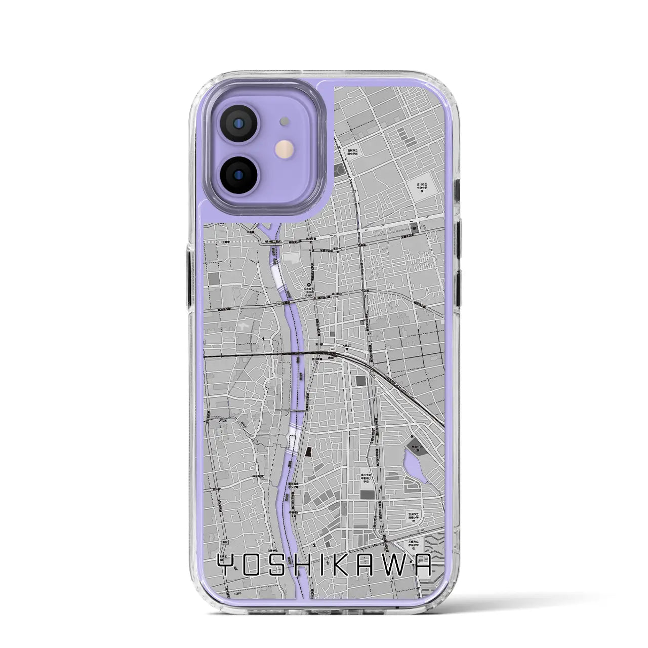 【吉川(埼玉県)】地図柄iPhoneケース(MagSafeタイプ)
