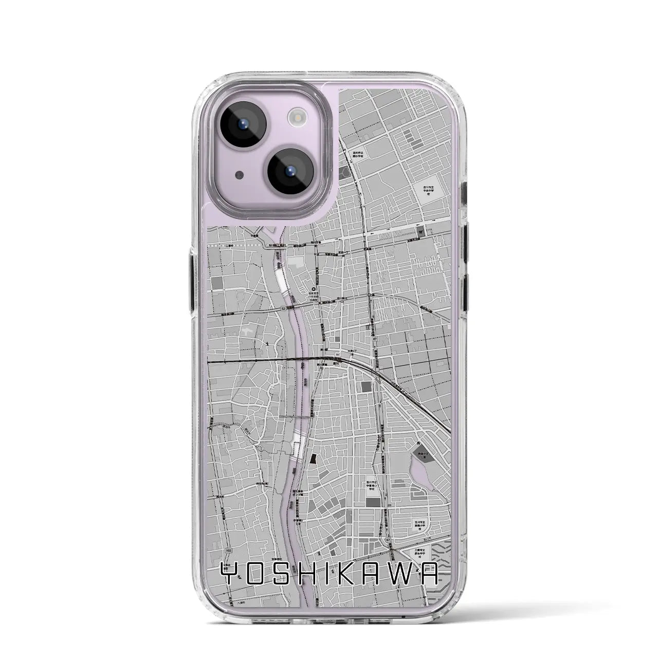 【吉川(埼玉県)】地図柄iPhoneケース(MagSafeタイプ)