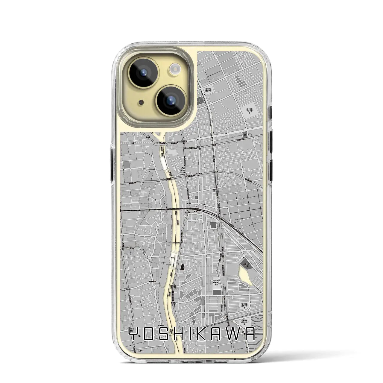 【吉川(埼玉県)】地図柄iPhoneケース(MagSafeタイプ)