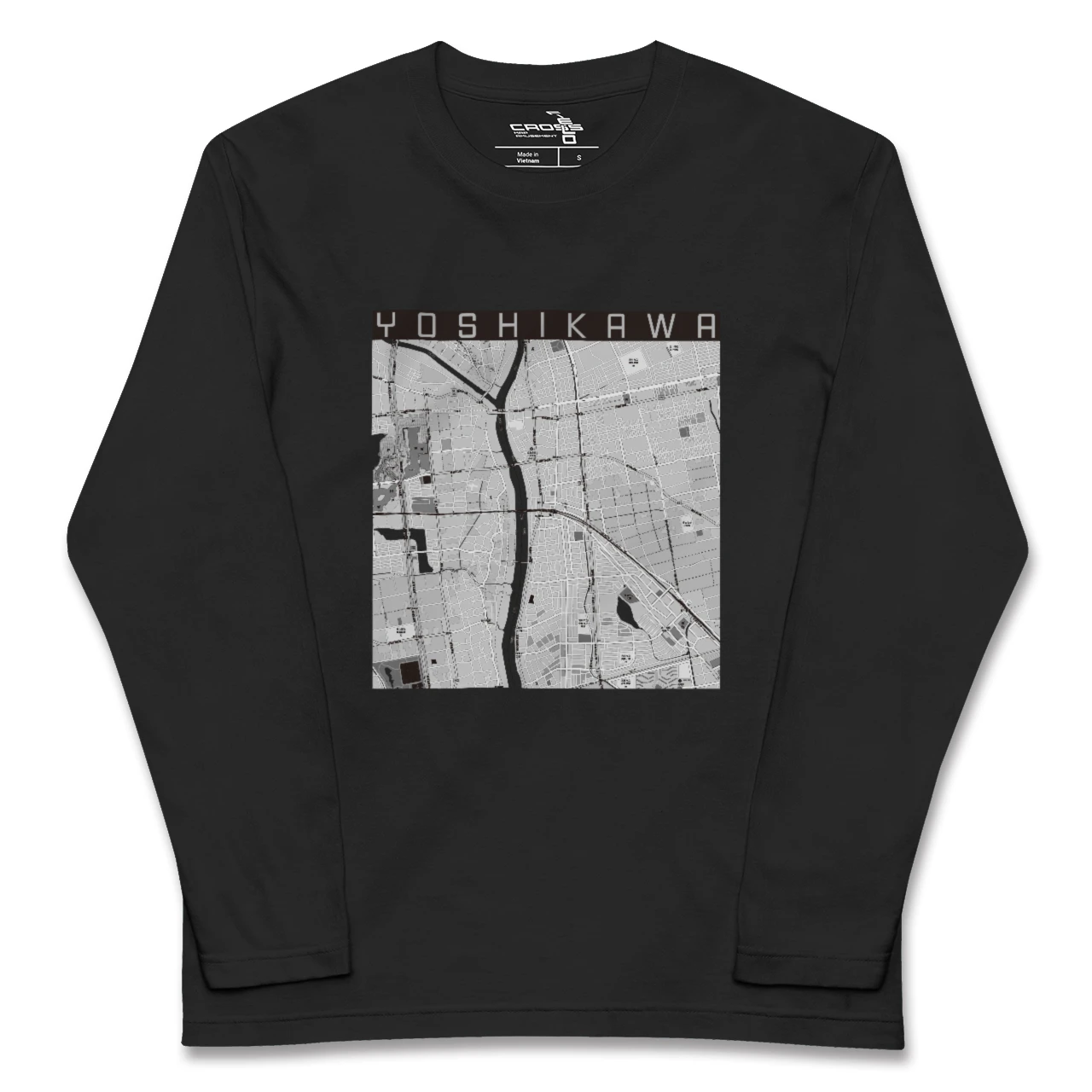 【吉川(埼玉県)】地図柄ロングスリーブTシャツ
