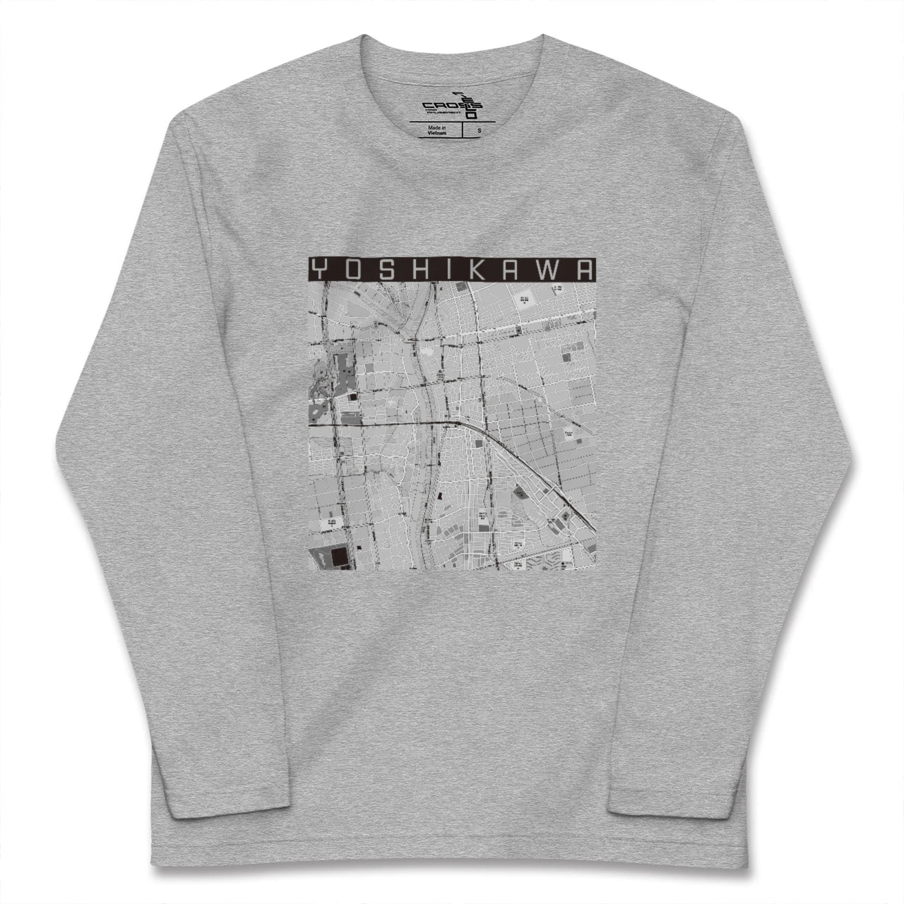 【吉川(埼玉県)】地図柄ロングスリーブTシャツ
