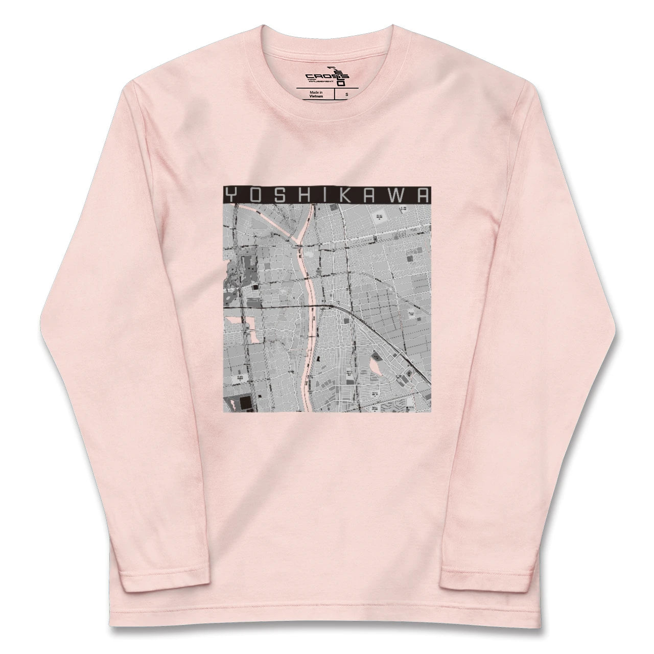 【吉川(埼玉県)】地図柄ロングスリーブTシャツ