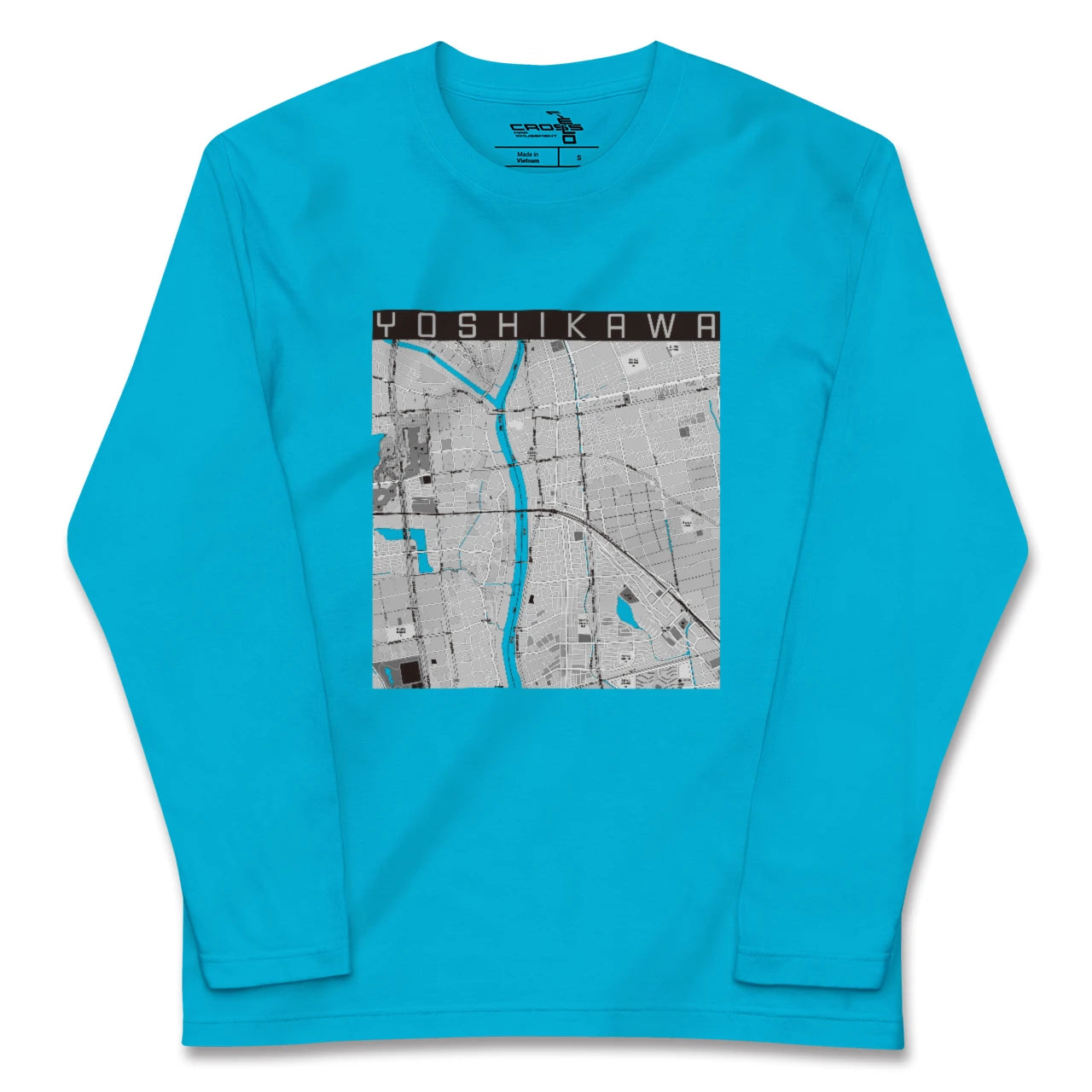 【吉川(埼玉県)】地図柄ロングスリーブTシャツ