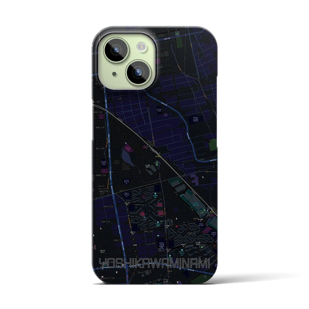 【吉川美南(埼玉県)】地図柄iPhoneケース(バックカバータイプ)