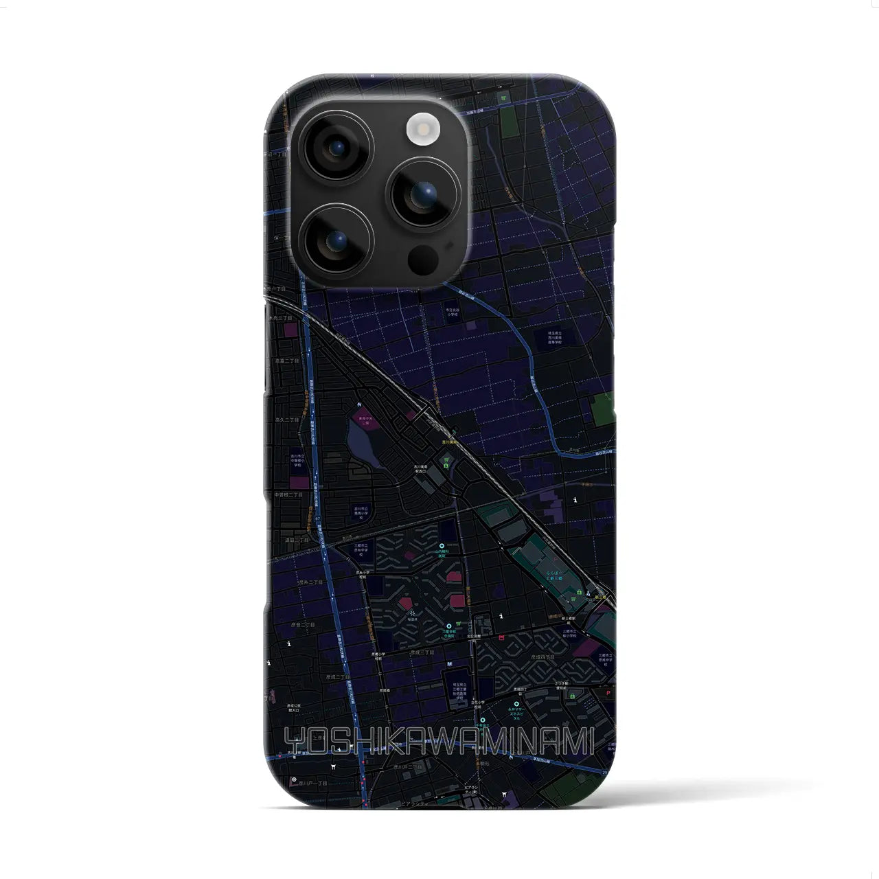 【吉川美南(埼玉県)】地図柄iPhoneケース(バックカバータイプ)