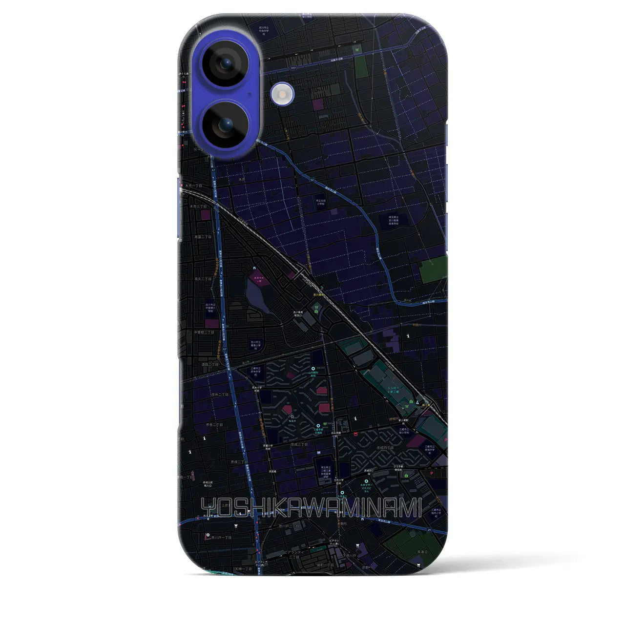 【吉川美南(埼玉県)】地図柄iPhoneケース(バックカバータイプ)