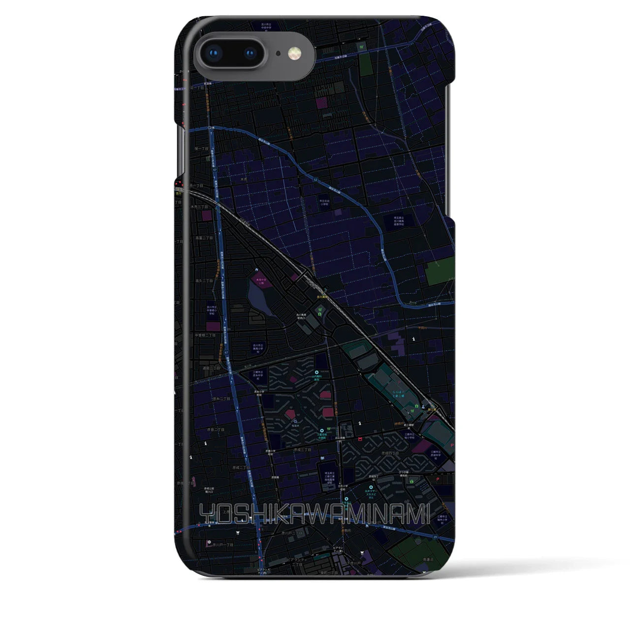 【吉川美南(埼玉県)】地図柄iPhoneケース(バックカバータイプ)