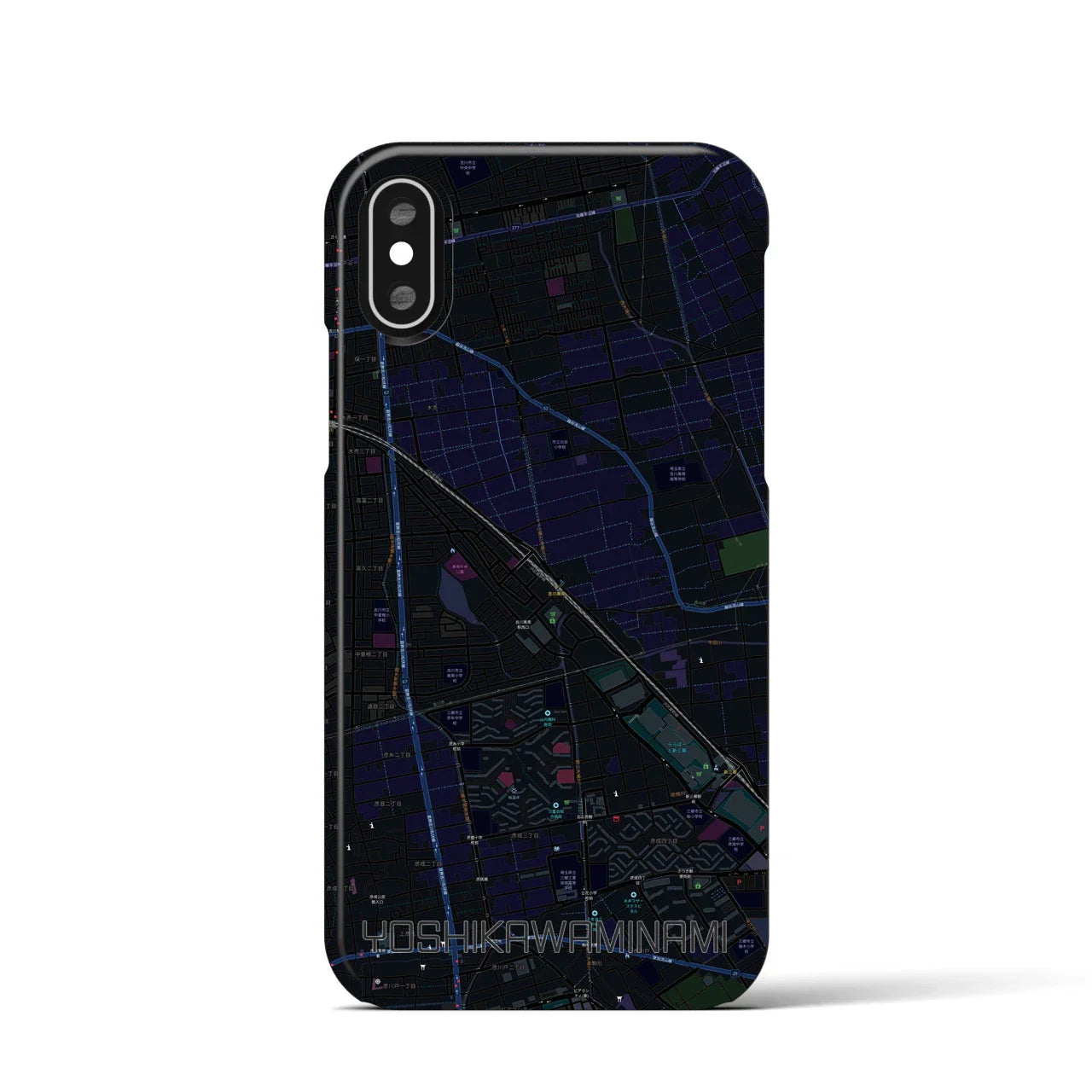 【吉川美南(埼玉県)】地図柄iPhoneケース(バックカバータイプ)
