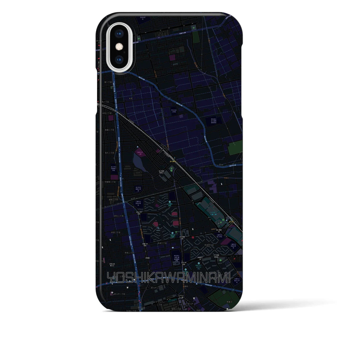 【吉川美南(埼玉県)】地図柄iPhoneケース(バックカバータイプ)