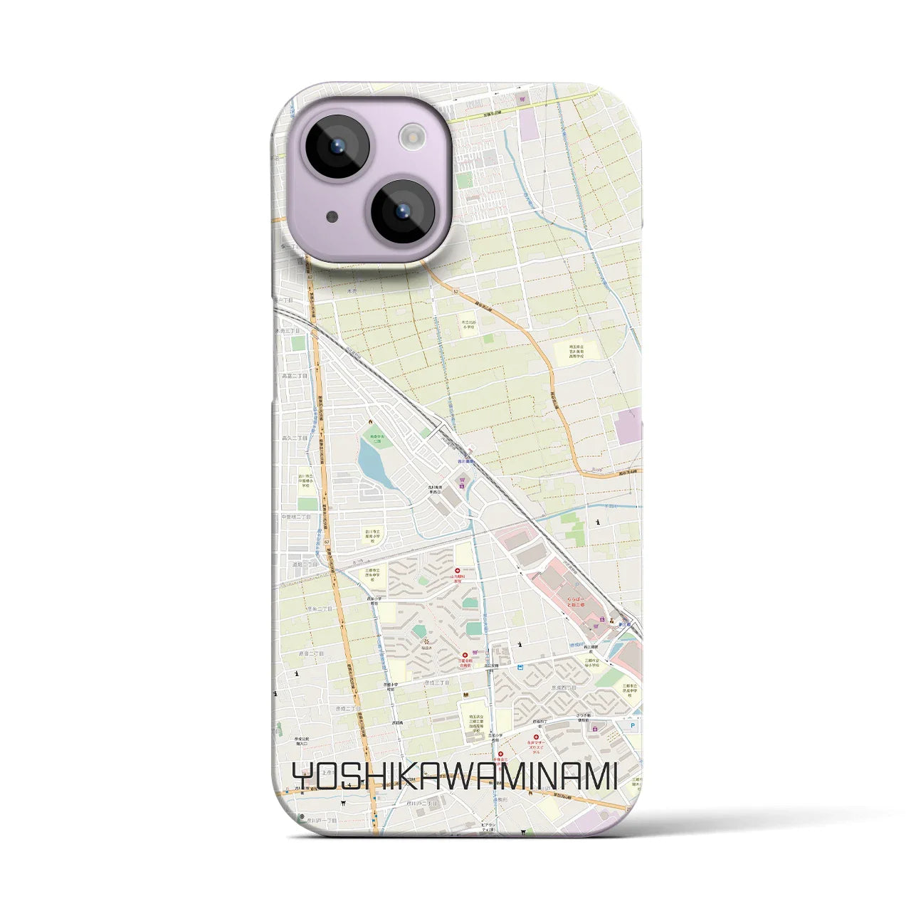 【吉川美南(埼玉県)】地図柄iPhoneケース(バックカバータイプ)