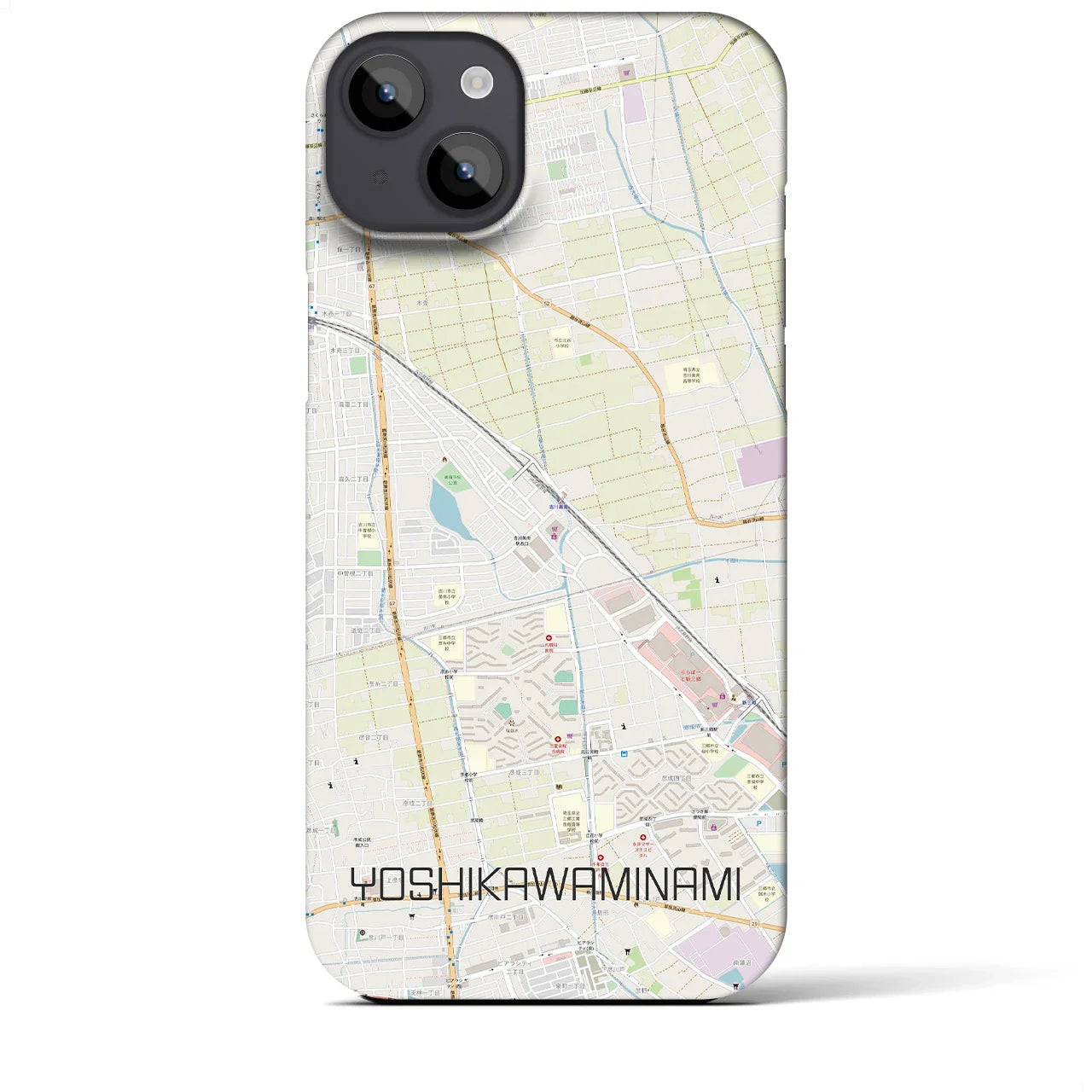 【吉川美南(埼玉県)】地図柄iPhoneケース(バックカバータイプ)