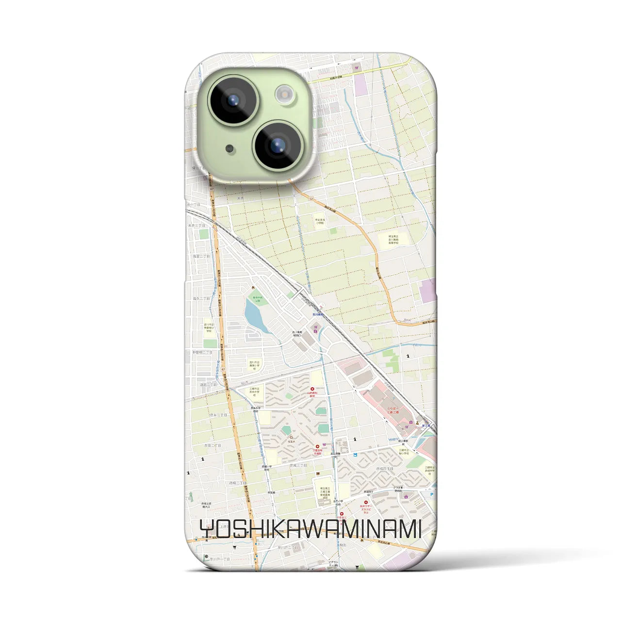 【吉川美南(埼玉県)】地図柄iPhoneケース(バックカバータイプ)
