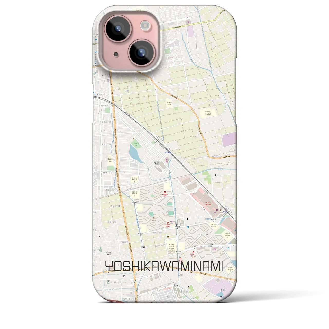 【吉川美南(埼玉県)】地図柄iPhoneケース(バックカバータイプ)