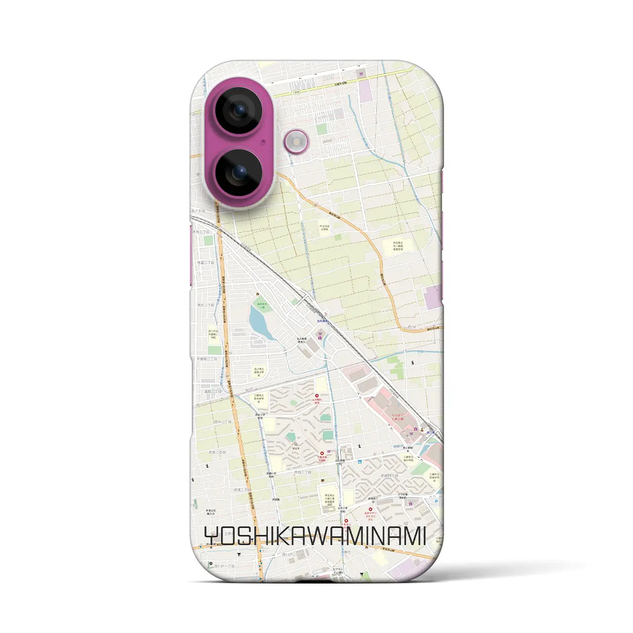 【吉川美南(埼玉県)】地図柄iPhoneケース(バックカバータイプ)